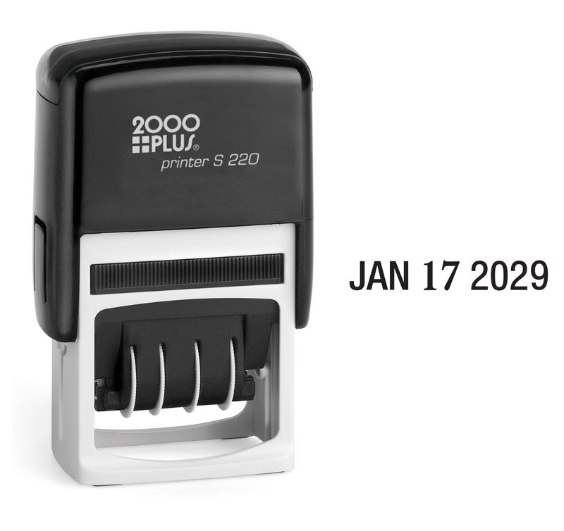 2000 Plus 2000PLUS COSCO Economy Dater, Self-Inking, Rectangular, Black - Image 4